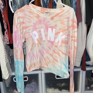 Tie dye Victoria secret pink long sleeve